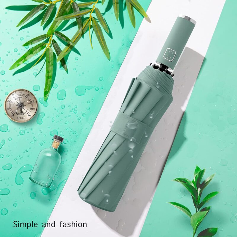 logo windproof compact folding umbrella