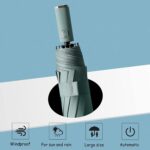 logo windproof compact folding umbrella