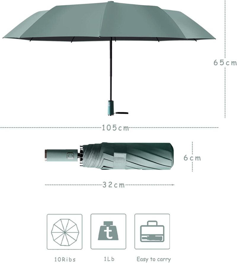 logo windproof compact folding umbrella