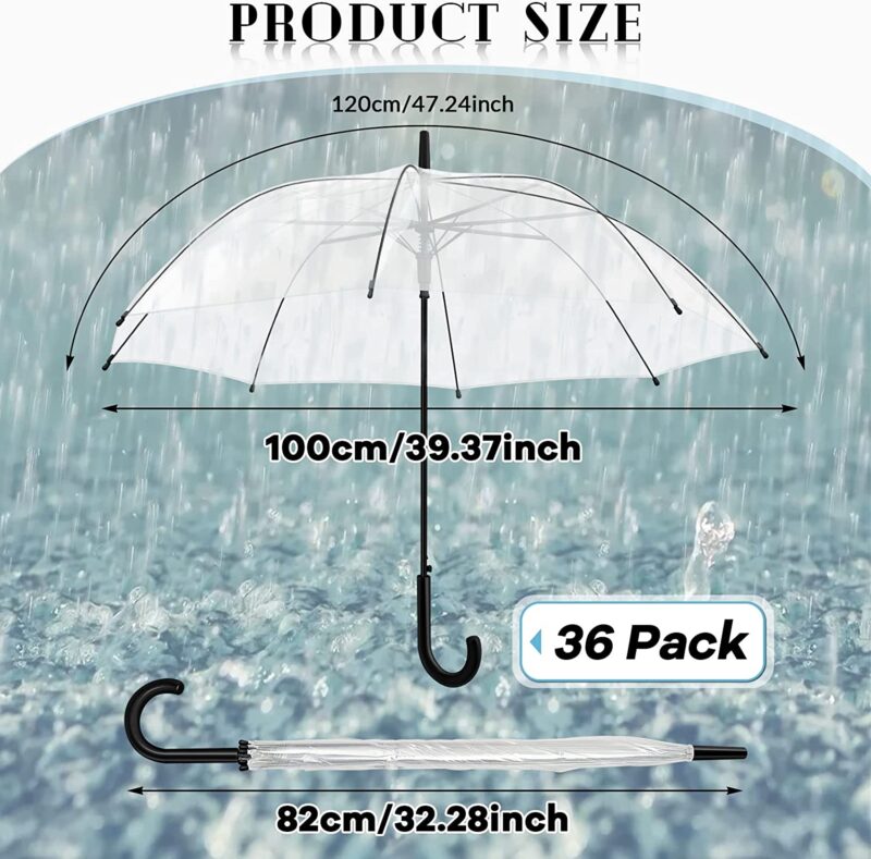 pack of 36 packs clear umbrella