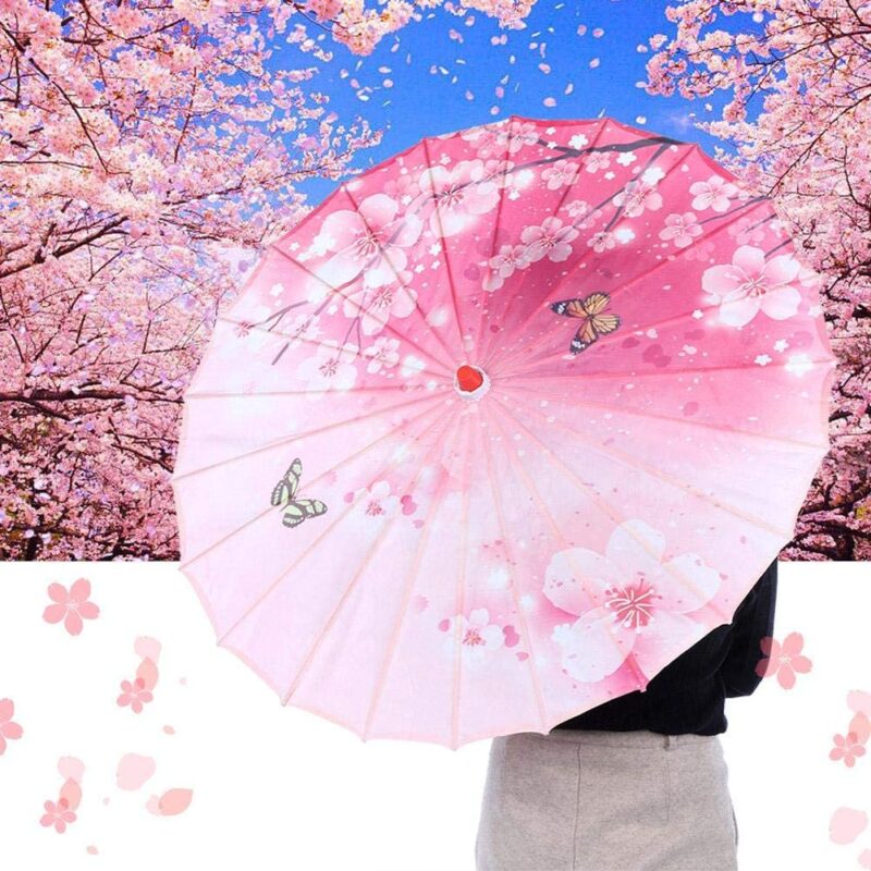 oiled paper umbrella paper umbrellas decorations windproof women handmade chinese classical dance parasol pink