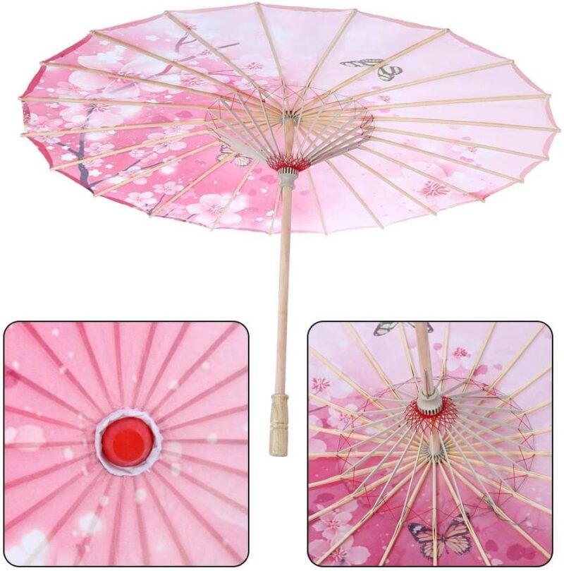 oiled paper umbrella paper umbrellas decorations windproof women handmade chinese classical dance parasol pink