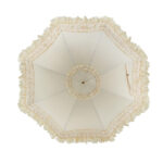 rice white edge bent double umbrella