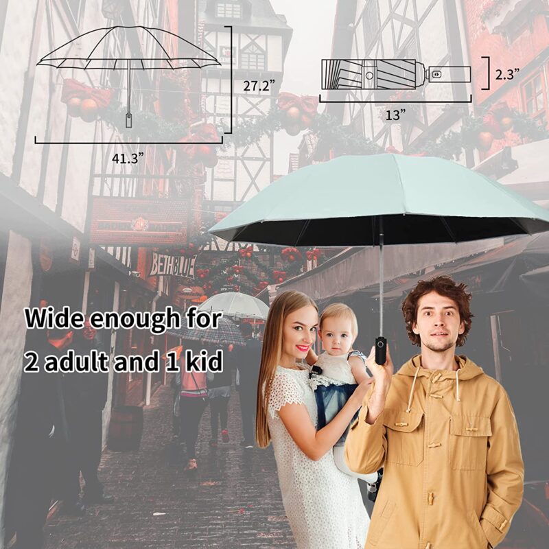 logo automatic windproof compact oversized parasol