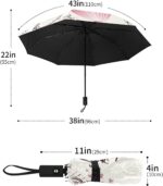 small automatic windproof compact folding umbrella