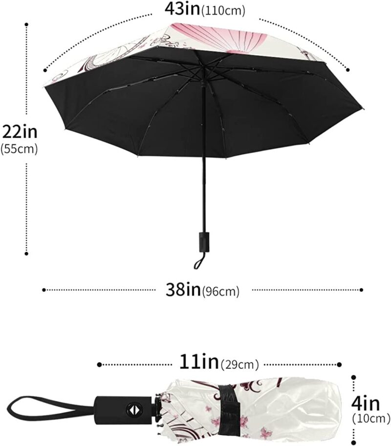 small automatic windproof compact folding umbrella