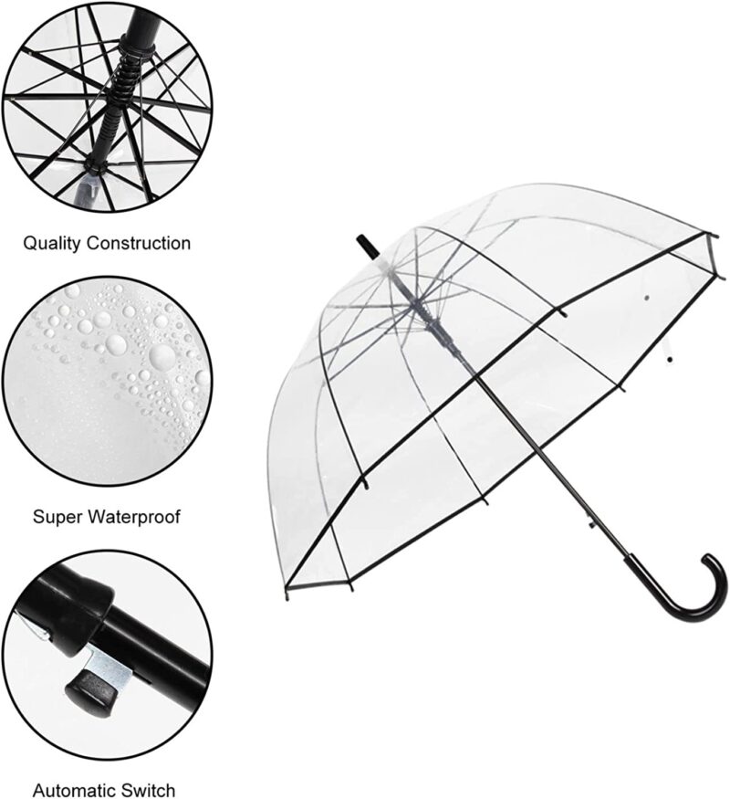 46 inch oversized clear bubble wedding umbrella