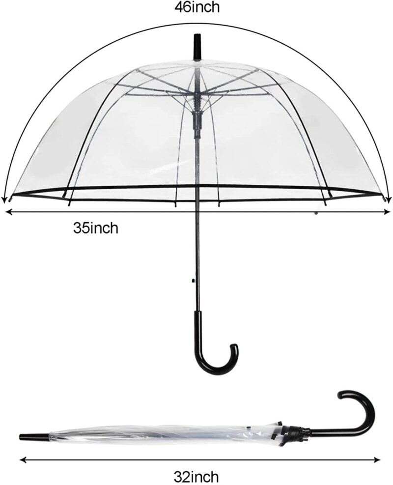 46 inch oversized clear bubble wedding umbrella