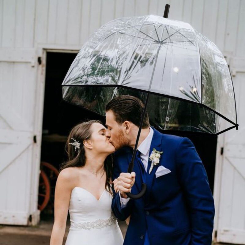 46 inch oversized clear bubble wedding umbrella
