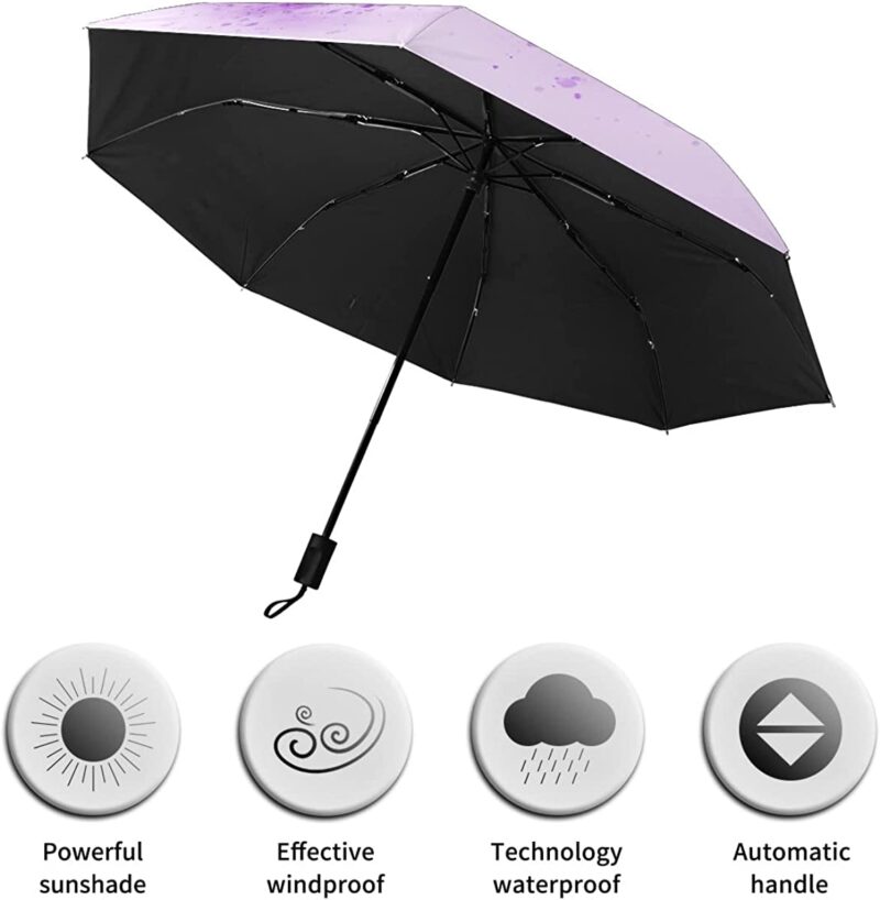 small automatic windproof compact folding umbrella