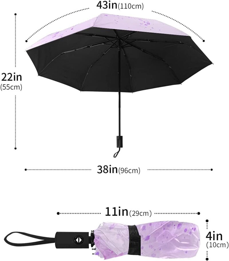 small automatic windproof compact folding umbrella