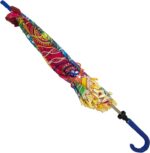 pink forest green parasol