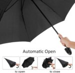 pack of 12 parties events stick umbrellas large canopy windproof automatic j hook handle i