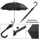 pack of 12 parties events stick umbrellas large canopy windproof automatic j hook handle i
