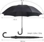pack of 12 parties events stick umbrellas large canopy windproof automatic j hook handle i