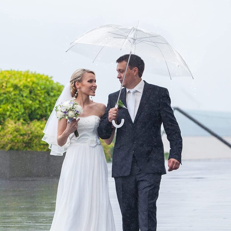 pack of 18 automatic clear wedding umbrella