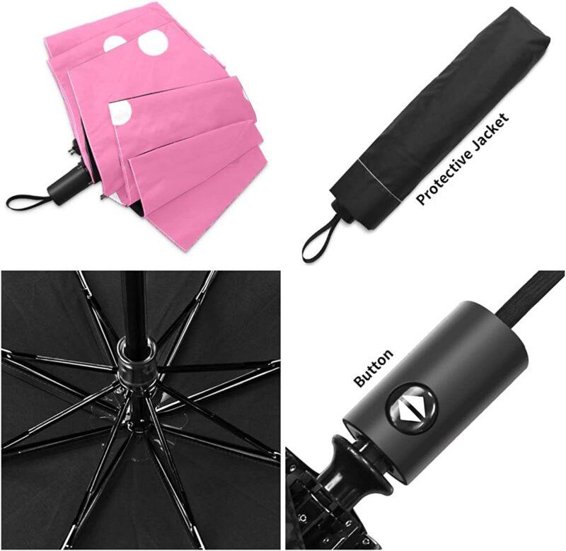 small automatic windproof compact folding umbrella