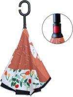 logo windproof reverse umbrella