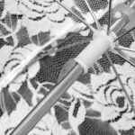 white lace parasol