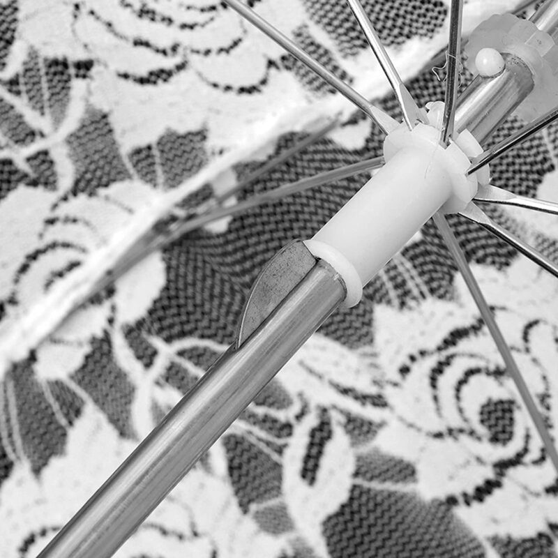 white lace parasol