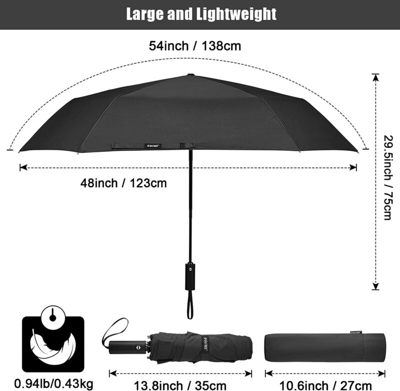 54 inch windproof compact oversized golf umbrella