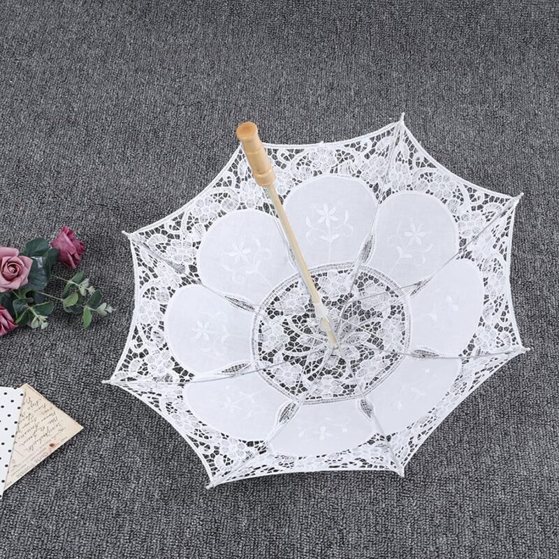 lace umbrella parasol vintage bridal umbrellas for weddings wooden handle parasol for weddings elegant wedd