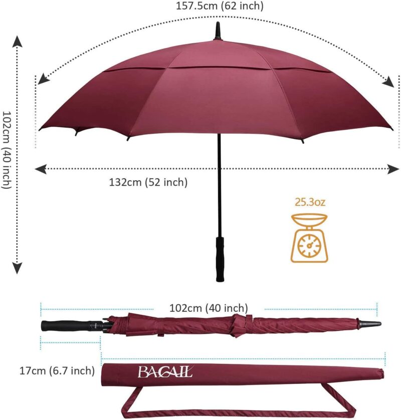 58 inch double canopy oversized golf umbrella