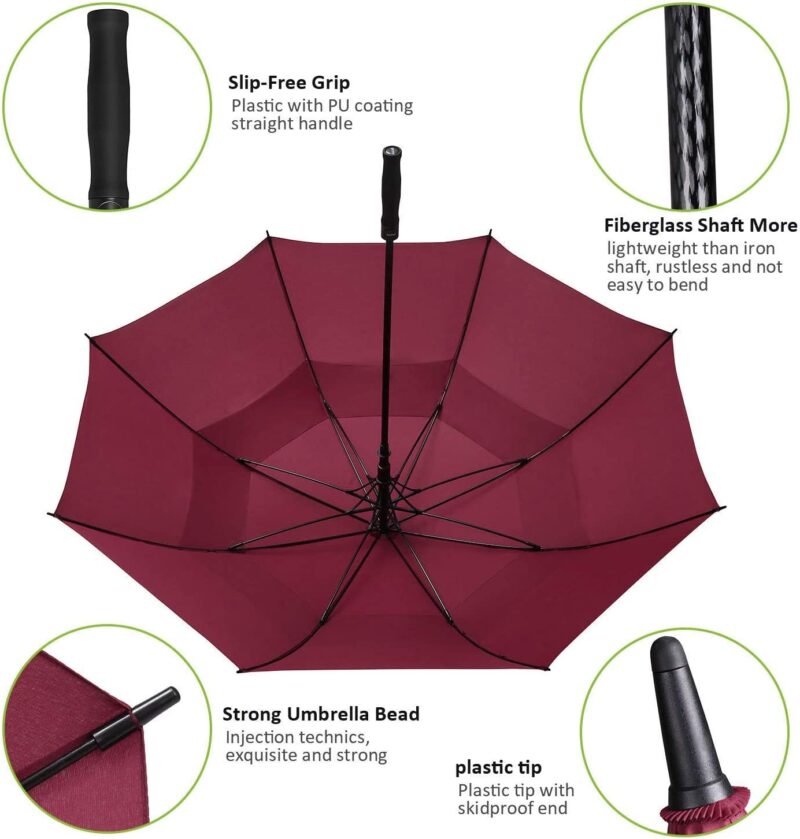 58 inch double canopy oversized golf umbrella
