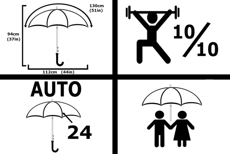 logo windproof parasol