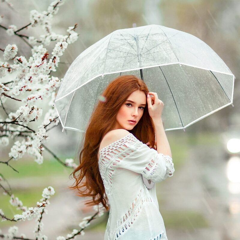 automatic clear wedding umbrella
