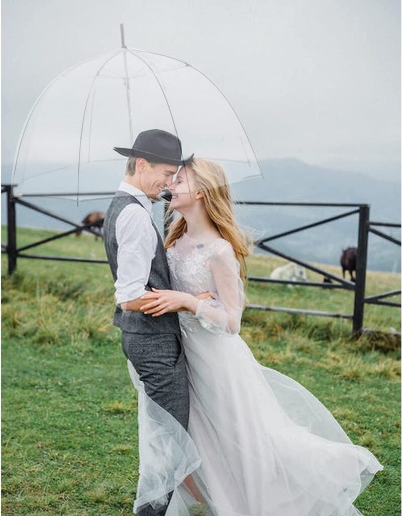 automatic clear wedding umbrella