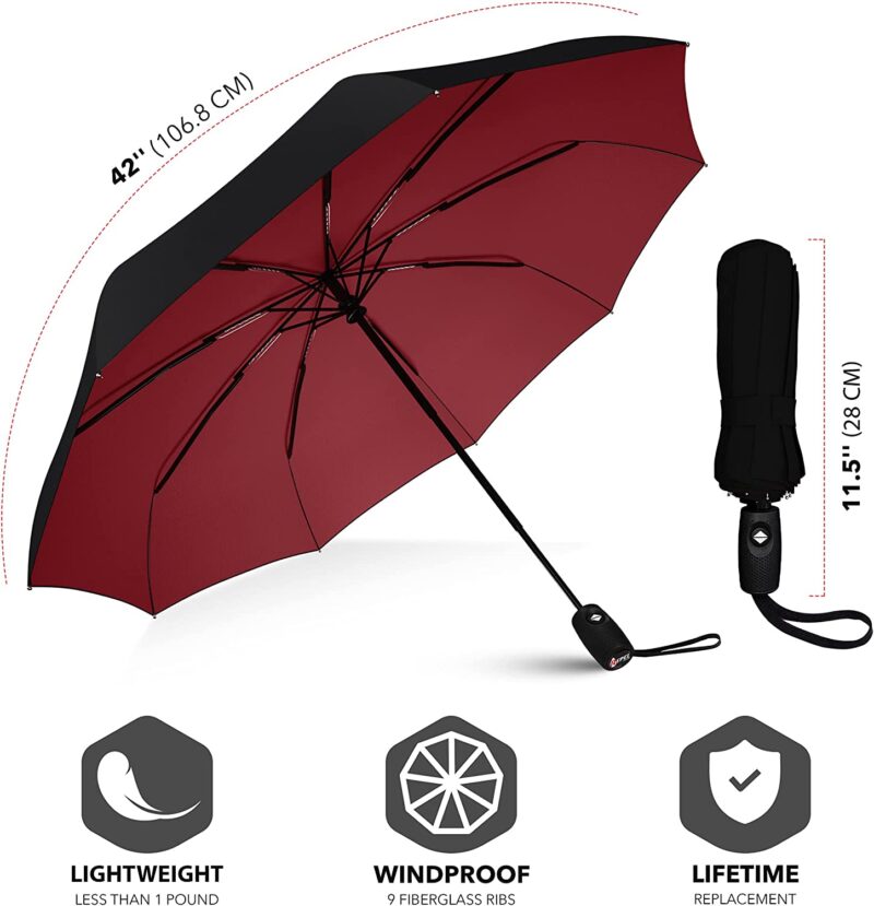windproof compact folding umbrella