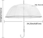 windproof oversized clear bubble wedding umbrella