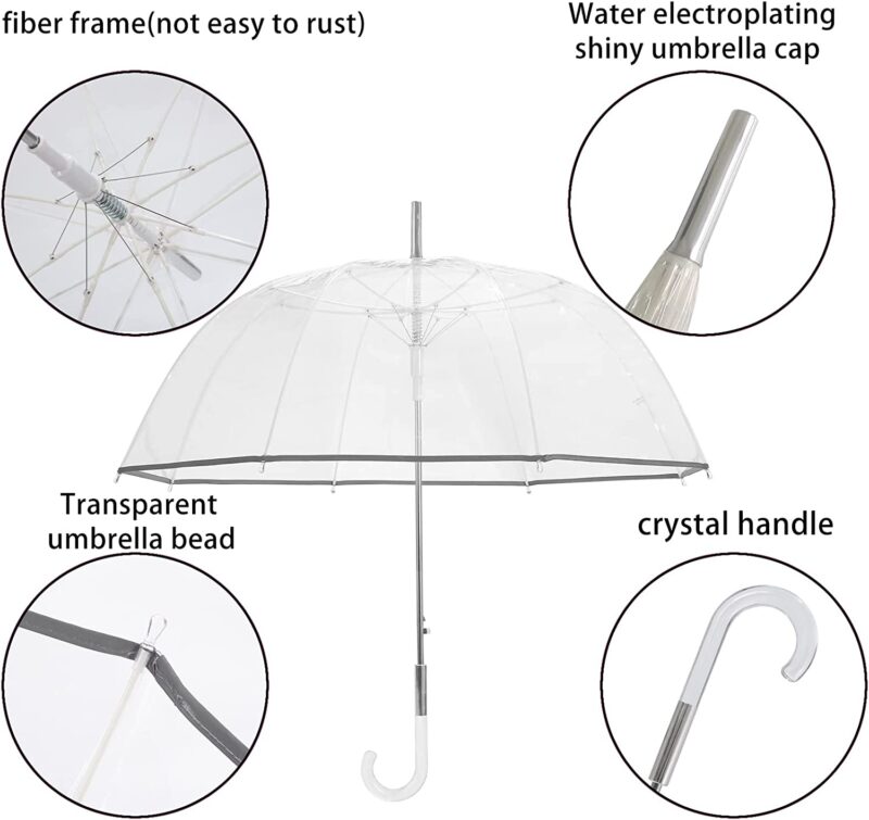windproof oversized clear bubble wedding umbrella