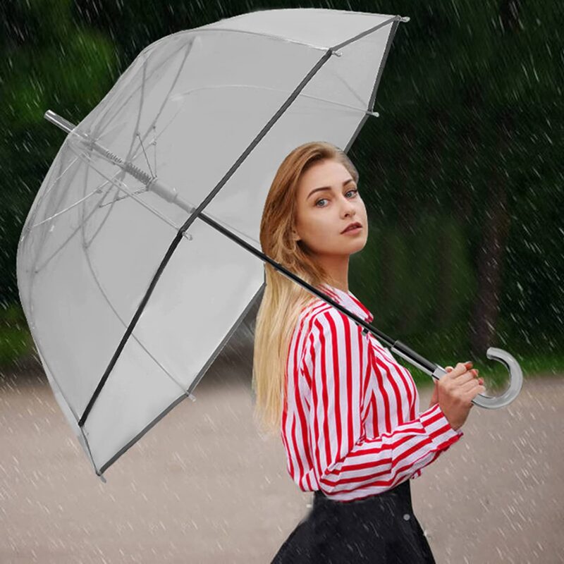 windproof oversized clear bubble wedding umbrella