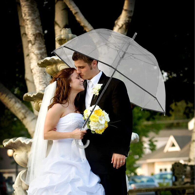 windproof oversized clear bubble wedding umbrella