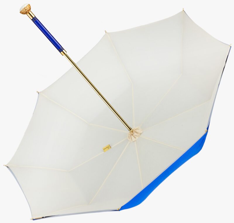 sapphire blue with straight handle and jade long handle umbrella