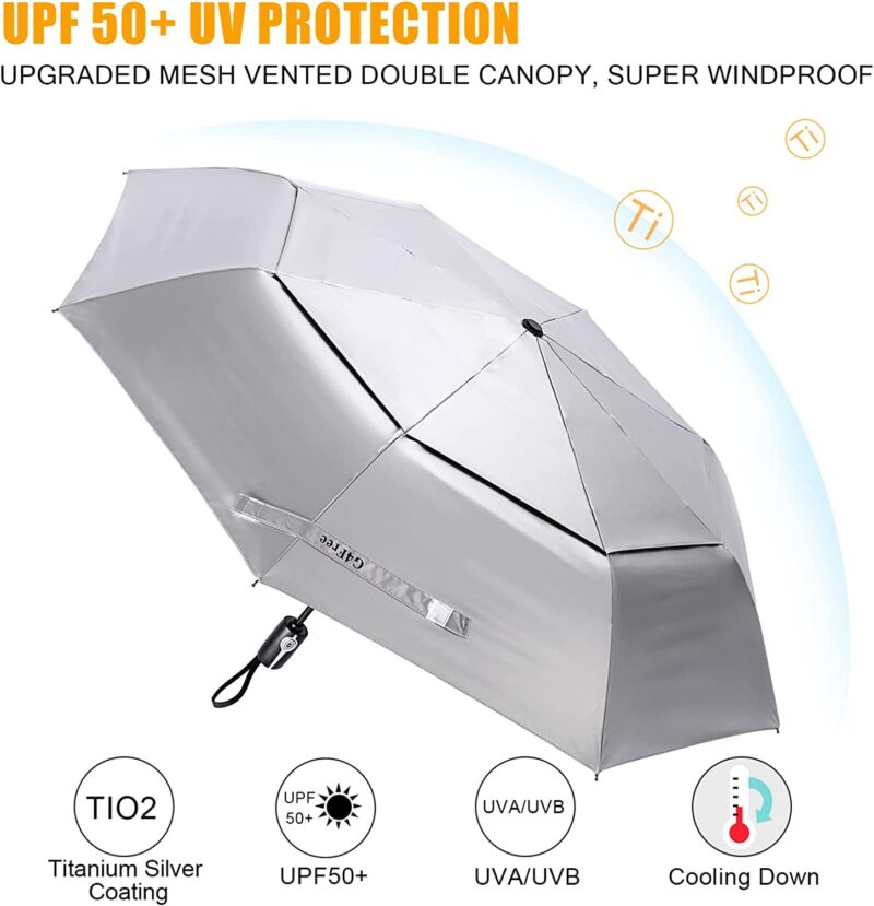 46 inch windproof uv protection folding umbrella