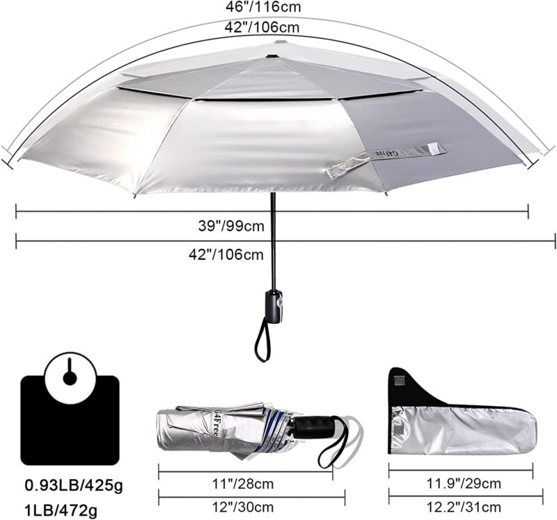 46 inch windproof uv protection folding umbrella