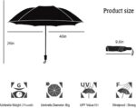 logo windproof uv protection compact waterproof folding umbrella