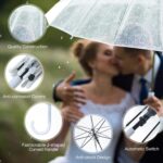 pack of 10 automatic windproof clear wedding umbrella