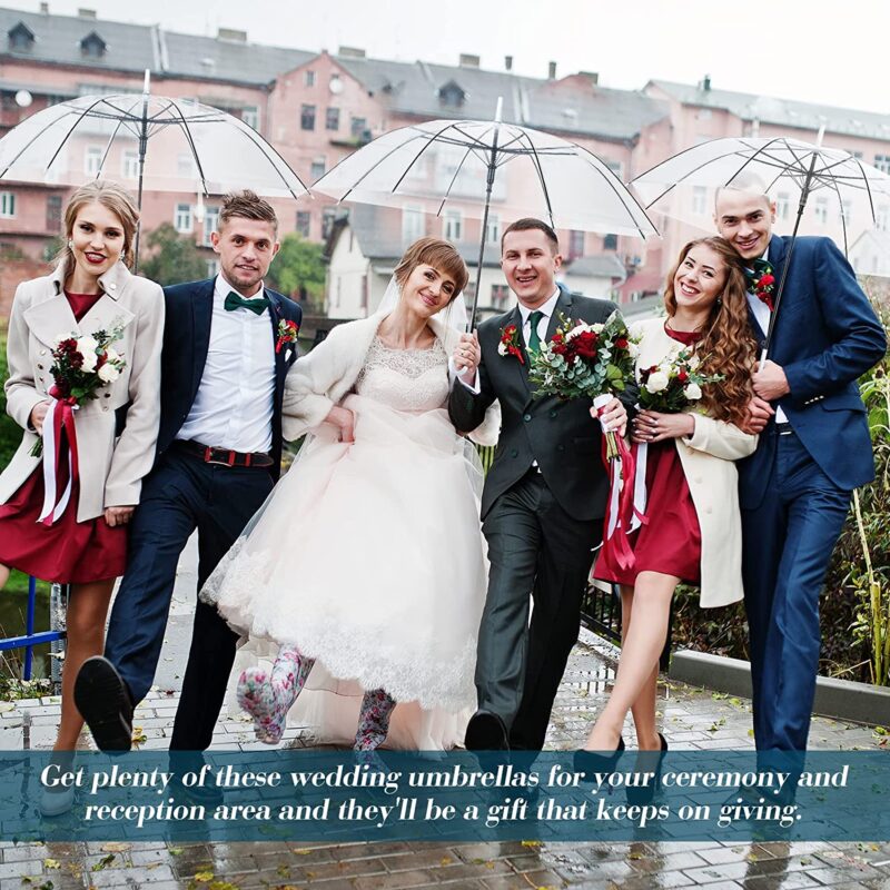 pack of 10 automatic windproof clear wedding umbrella