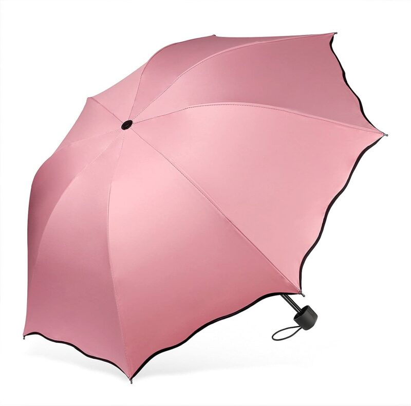 sakura umbrella windproof anti rain / sun cherry blossom folding umbrella