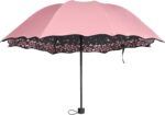 sakura umbrella windproof anti rain / sun cherry blossom folding umbrella