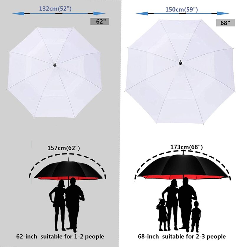 pack of 6 62 inch oversized golf umbrella