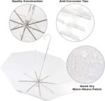 pack of 12 wedding style stick umbrellas large canopy windproof automatic j hook