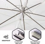 pack of 12 wedding style stick umbrellas large canopy windproof automatic j hook