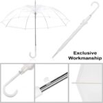 pack of 12 wedding style stick umbrellas large canopy windproof automatic j hook
