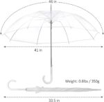 pack of 12 wedding style stick umbrellas large canopy windproof automatic j hook