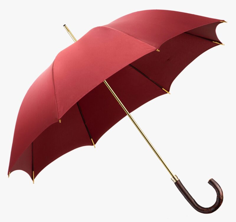 crimson lips red cherry wood long handle umbrella